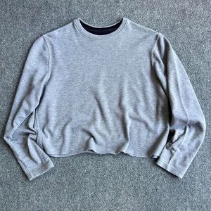 Gray Cropped Sweatshirt